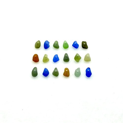 tiny sea glass charms