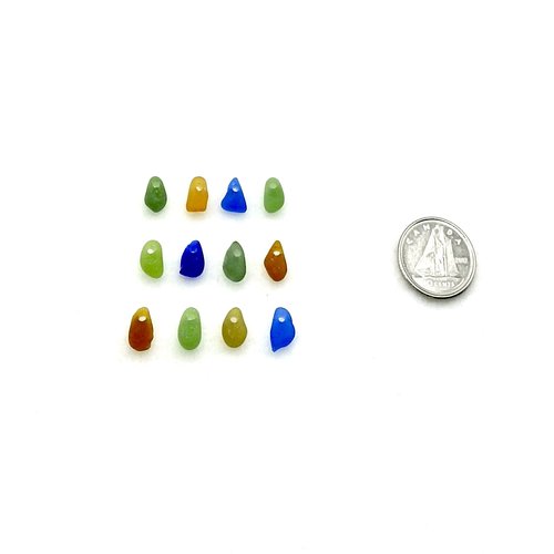 sea glass drop beads