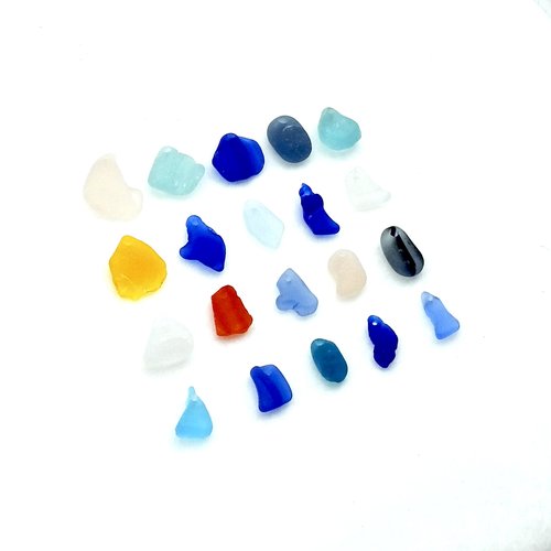 one of a kind beach glass beads