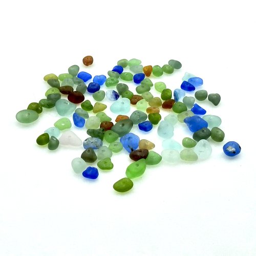 sea glass accent beads