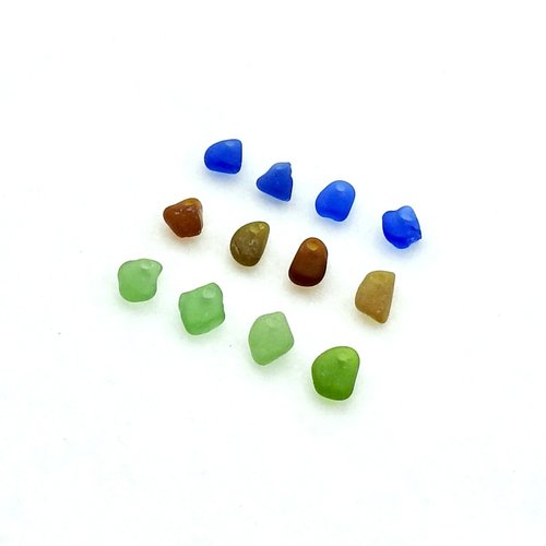 top drilled beach glass beads