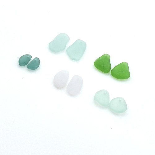 top drilled beach glass charms