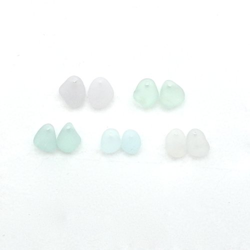 matching beach glass pendants