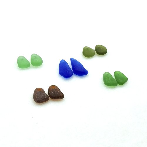 Matching Sea Glass Earring Pairs Jewelry Gift Making Supplies