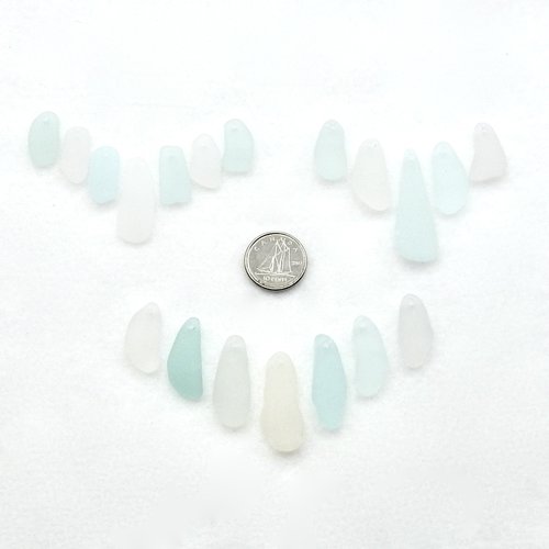 Pastel Sea Glass Necklace Pendants Charms Beads for Jewelry