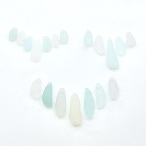 Pastel Sea Glass Necklace Pendants Charms Beads for Jewelry
