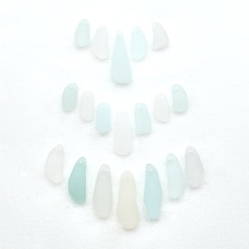 Pastel Sea Glass Necklace Pendants Charms Beads for Jewelry