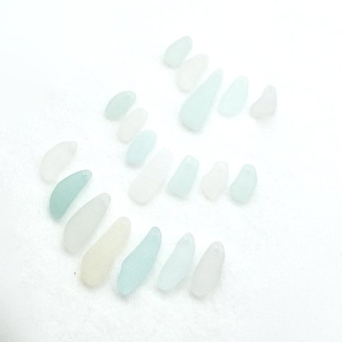 Pastel Sea Glass Necklace Pendants Charms Beads for Jewelry