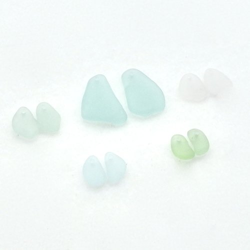 sea glass earring charm pairs