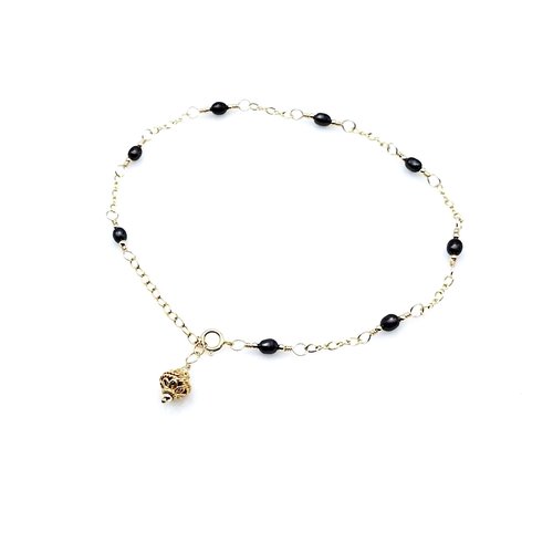 black anklet for women