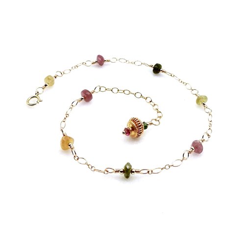 tourmaline gemstone anklet 