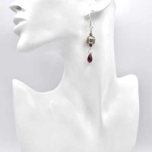 Bali bead teardrop dangles