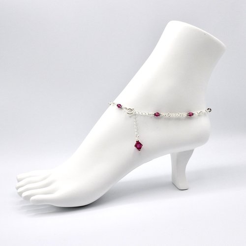adjustable beaded silver chain