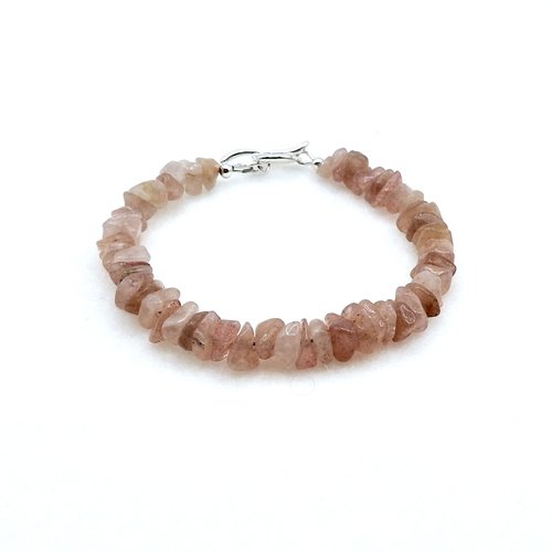 pink gemstone chips