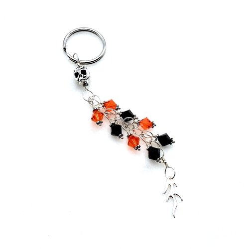 orange and black crystal beads 