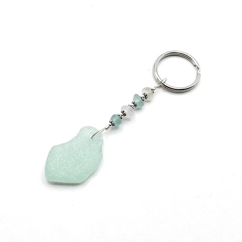 sea glass keychain