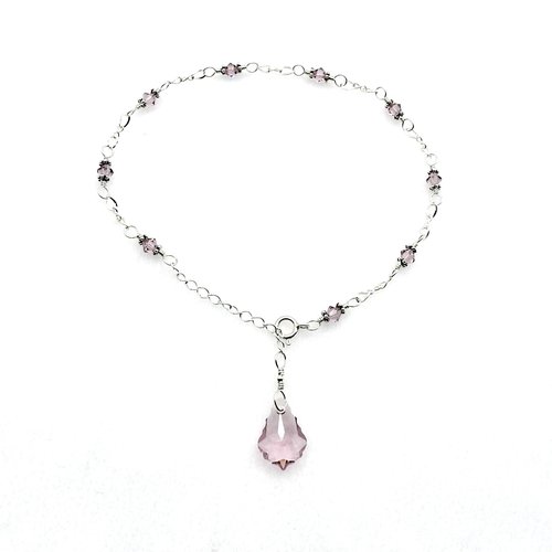 light purple ankle bracelet