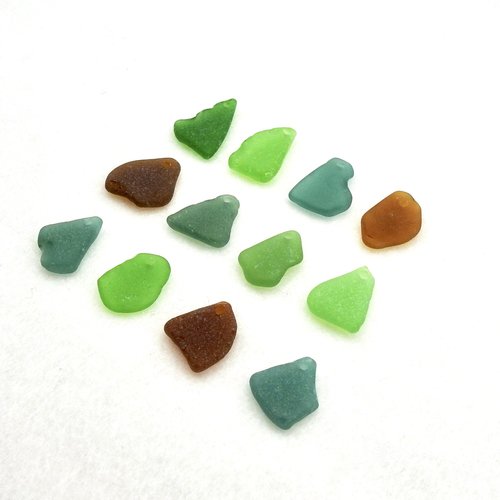 Ocean Charms for Jewelry Making Real Sea Glass Beads Top Drilled Pendants for Beach Crafts 