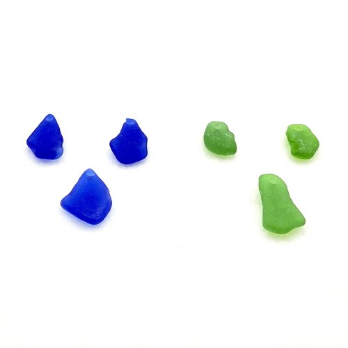 drilled beach glass pendants