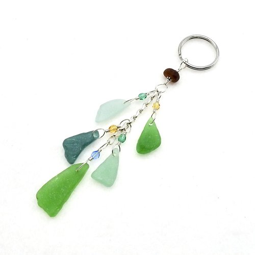 sea glass keychain