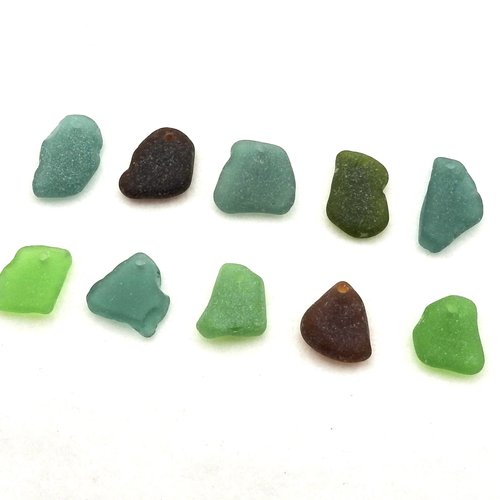 Nature Pendants for Jewelry Making Top Drilled Authentic Sea Glass Unique Unusual Craft Beads 