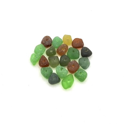 center drilled sea glass beads