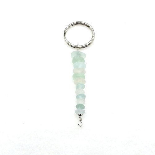 real sea glass keyring