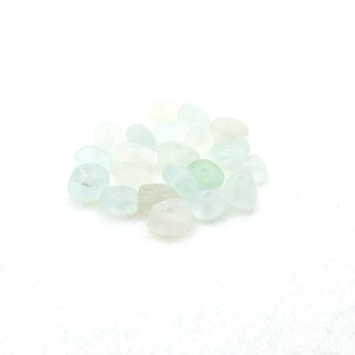 Light Pastel Center Drilled Sea Glass Beads from Nature Tiny Beach Jewelry Making Nautical Craft Supply 
