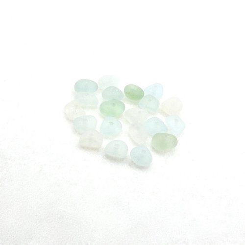 Real Sea Glass Beads Canada Light Pastel Color Center Drilled Tiny Nuggets for Jewelry Making