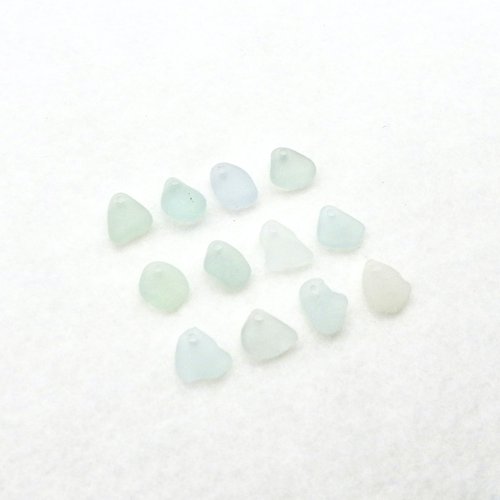 Tiny Pastel Beads for Jewelry Making Top Drilled Real Sea Glass Mermaid Tears Unusual Charms for Crafts