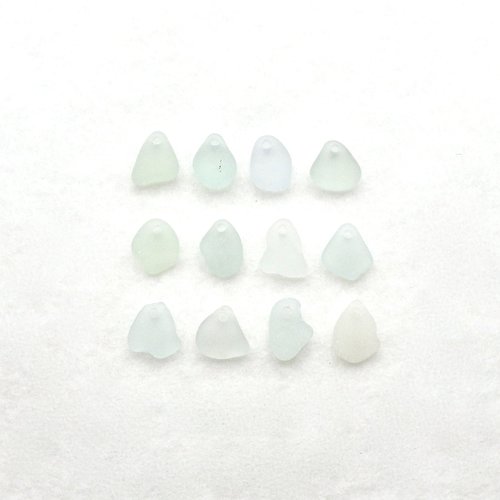 Tiny Pastel Beads for Jewelry Making Top Drilled Real Sea Glass Mermaid Tears Unusual Charms for Crafts