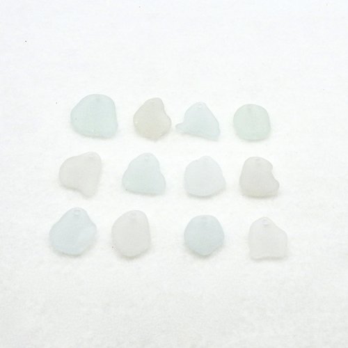 Beach Glass Pendants and Charms Top Drilled Sea Glass Beads for Jewelry Making