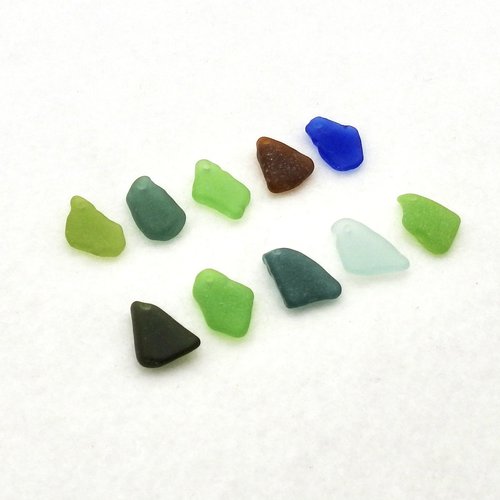 Charms for Jewelry Making Canada, Drilled Seaglass Drop Beads for Bracelets or Necklaces, Beach Pendant Craft Supply