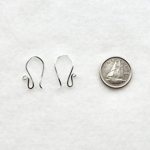 925 Sterling Silver Earring Findings Canada, Slim Ear Wire Hooks for Jewelry Making (Sold by the Pair)