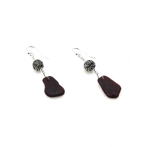 beach glass earrings for women