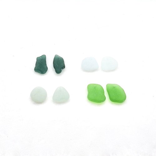 2 each teal white sea foam and green