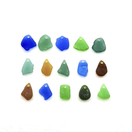 natural beach glass beads sun catcher craft supplies
