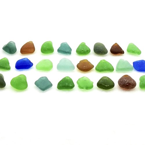 Sea Glass Top Drilled Charms for Jewelry Bracelet Necklace Making Real Craft Beach Glass