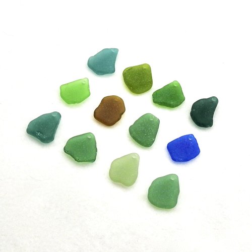 mixed colors including green brown cobalt blue