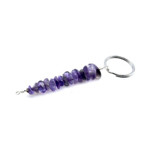 purple gemstone keyring