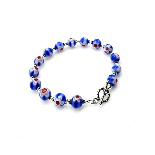 blue beaded bracelet for women