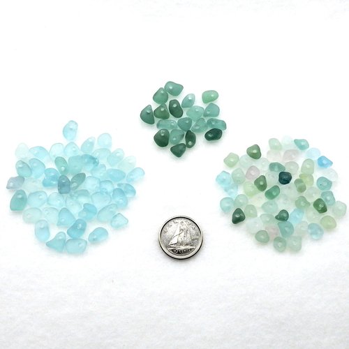 Genuine Sea Glass Tiny Charms, Beads and Earring Pairs Custom Order