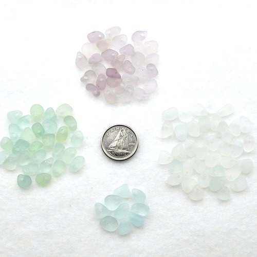 Genuine Sea Glass Tiny Charms, Beads and Earring Pairs Custom Order