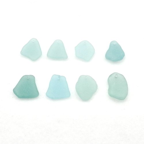 Light Pastel Blue Green Sea Glass Pendants for Jewelry Making, Sun Catcher Craft Supply Canada