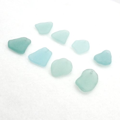 Light Pastel Blue Green Sea Glass Pendants for Jewelry Making, Sun Catcher Craft Supply Canada