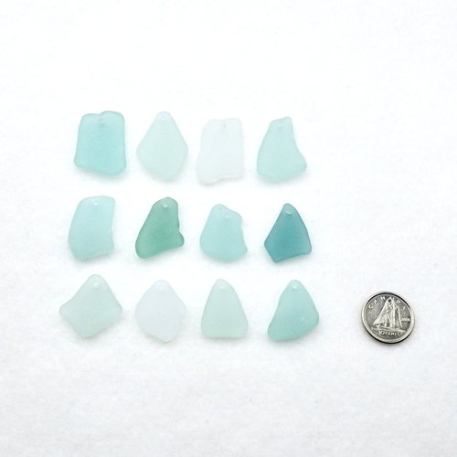 Sea Glass Pendants for Sale Light Pastel Color Beach Beads for Jewelry Making, Sun Catcher Crafts