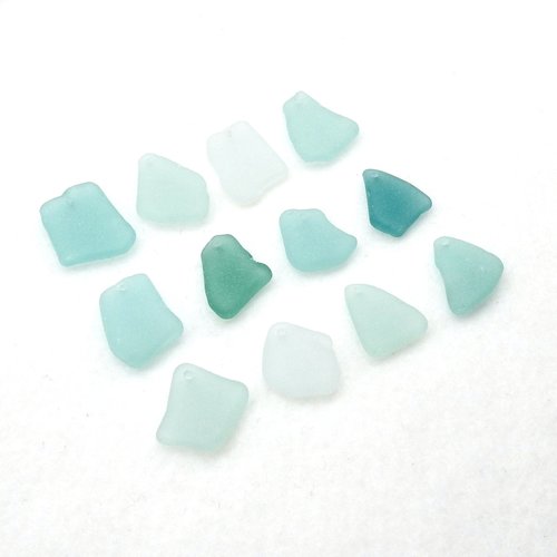 Sea Glass Pendants for Sale Light Pastel Color Beach Beads for Jewelry Making, Sun Catcher Crafts
