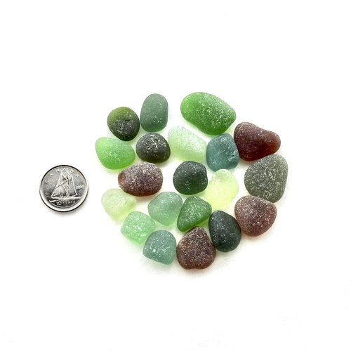 frosted natural beach glass