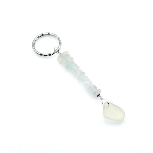 pale yellow sea glass charm dangle