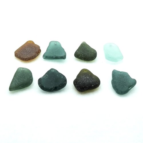Large Sea Glass Pendants for Jewelry Making Top Drilled Hole Beads for Wind Chimes Crafts